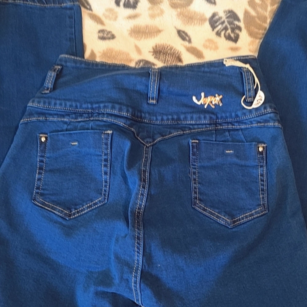 A1 (B15) Vibrant Blue High Rise Women's Jeans